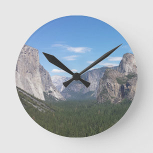 Yosemite National Park Mountain Valley Scenic Round Clock