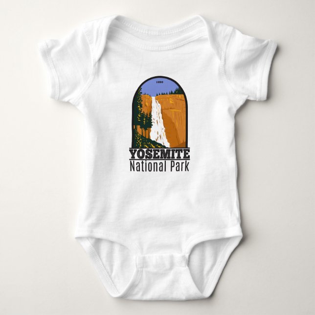 Yosemite National Park Nevada Falls California  Baby Bodysuit (Front)