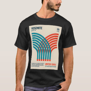 Yosemite National Park Retro Travel Art T-Shirt