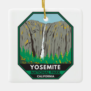 Yosemite National Park Ribbon Falls California Ceramic Ornament