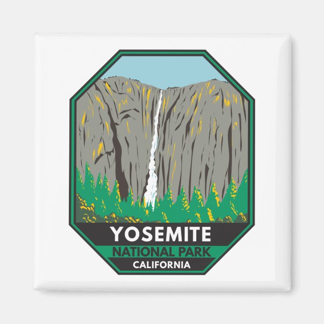 Yosemite National Park Ribbon Falls California   Magnet (Front)
