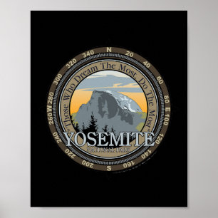 Yosemite National Park T Shirt Hiking Tee Wanderlu Poster