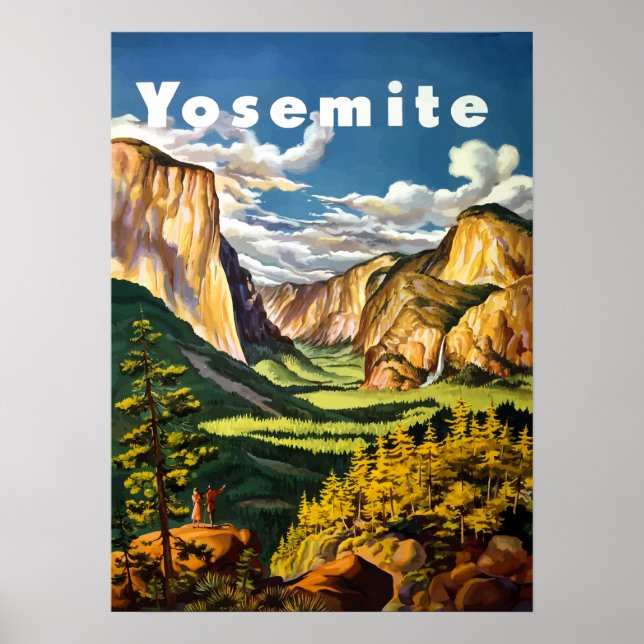 Yosemite National Park travel poster (Front)