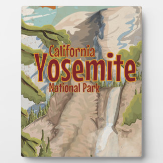 Yosemite National Park Travel Poster Plaque