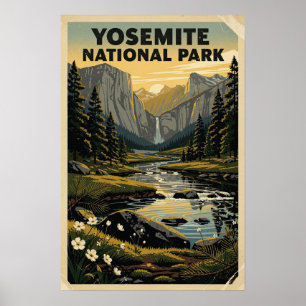 Yosemite National Park Vintage Poster
