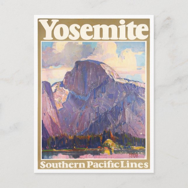Yosemite National Park vintage travel postcard (Front)