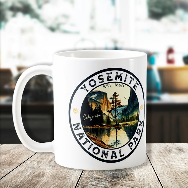 Yosemite National Park watercolor Half Dome Sunset Coffee Mug (Creator Uploaded)