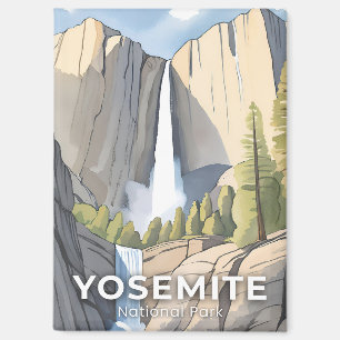 Yosemite National Park Watercolor Travel Magnet