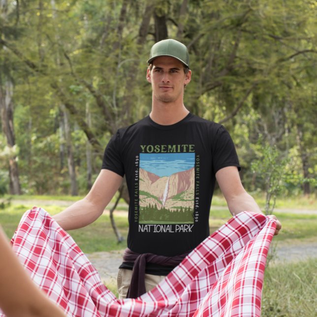 Yosemite National Park Waterfall Distressed Retro  T-Shirt (Creator Uploaded)