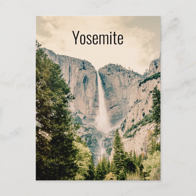 Yosemite National Park Waterfall Postcard (Front)