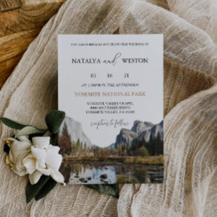 Yosemite National Park Wedding Invitation Simple 