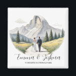 Yosemite National Park Wedding Magnet - Custom<br><div class="desc">Yosemite National Park Wedding Couple Magnet - Perfect Guest Souvenir Make your wedding memories last a lifetime with our exclusive Wedding couple Yosemite National Park magnet. This versatile keepsake can serve as a charming souvenir or a thoughtful gift for your guests. Featuring a picturesque design inspired by the natural wonders...</div>