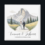 Yosemite National Park Wedding Magnet - Custom<br><div class="desc">Yosemite National Park Wedding Couple Magnet - Perfect Guest Souvenir Make your wedding memories last a lifetime with our exclusive Wedding couple Yosemite National Park magnet. This versatile keepsake can serve as a charming souvenir or a thoughtful gift for your guests. Featuring a picturesque design inspired by the natural wonders...</div>
