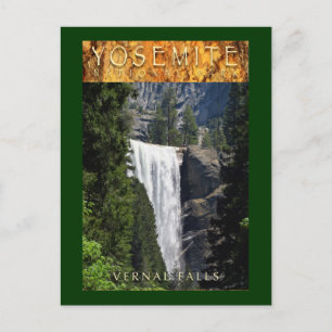 YOSEMITE NAT'L PARK-California-Vernal Falls- Postcard