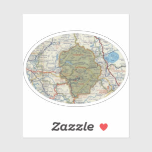 Yosemite NP Vintage Road Map