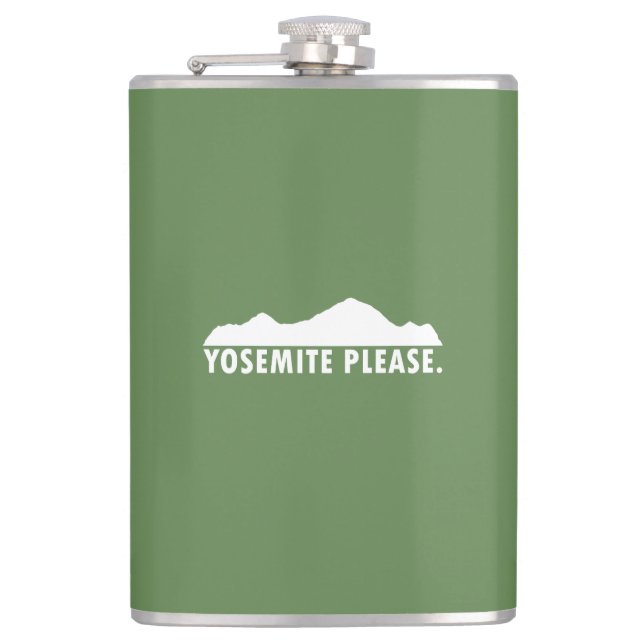 Yosemite Please Hip Flask (Front)
