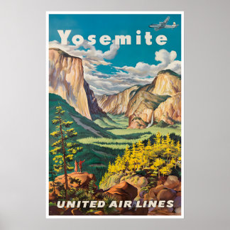 Yosemite Poster National Parks Art United Travel