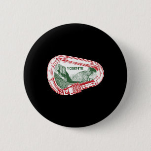 Yosemite Rock Climbing Carabiner 2 Inch Round Button