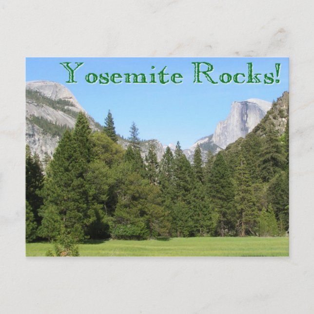 Yosemite Rocks! Postcard (Front)