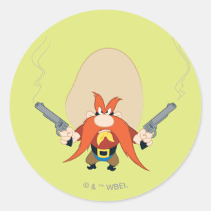 Yosemite Sam Back Off Classic Round Sticker
