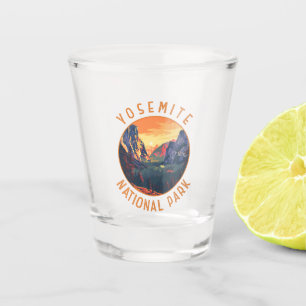 Yosemite Sunset National Park Retro Distressed Shot Glass