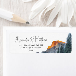 Yosemite Sunset Return Address Labels