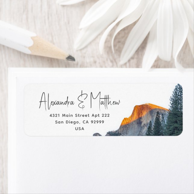 Yosemite Sunset Return Address Labels (Insitu)