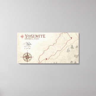 Yosemite Trail Map Print