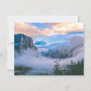 Yosemite Tunnel View with Fog Postcard