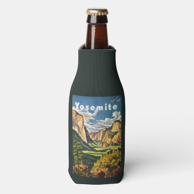 Yosemite USA Vintage Travel bottle cooler (Bottle Front)