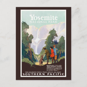 Yosemite USA Vintage Wall Art 1924 Postcard