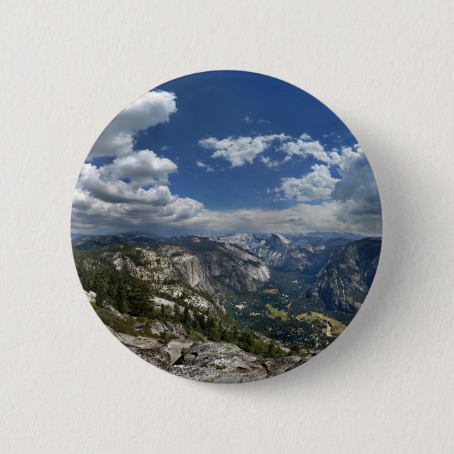 Yosemite Valley and Half Dome from Eagle Peak 2 Inch Round Button (Front)