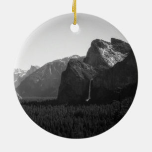 Yosemite Valley from Tunnel View Ceramic Ornament