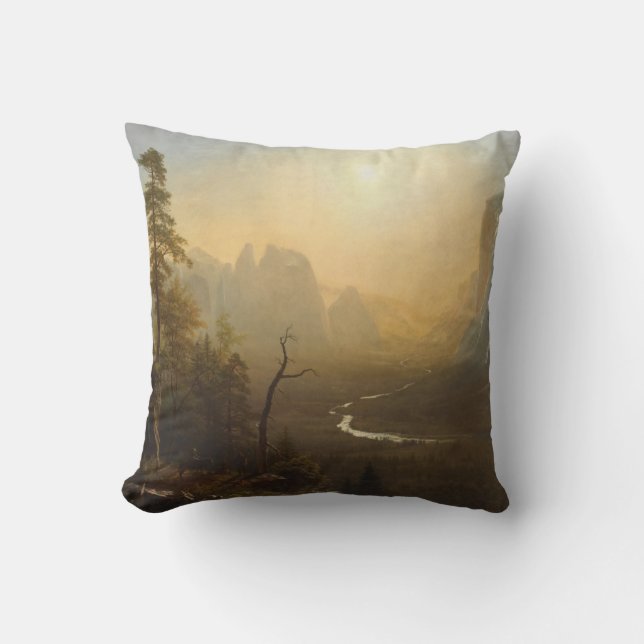 Yosemite Valley, Glacier Point Trail Throw Pillow (Front)