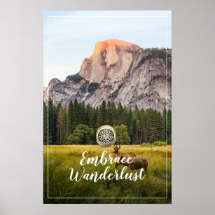 Yosemite Valley Half Dome Embrace Wanderlust Poster
