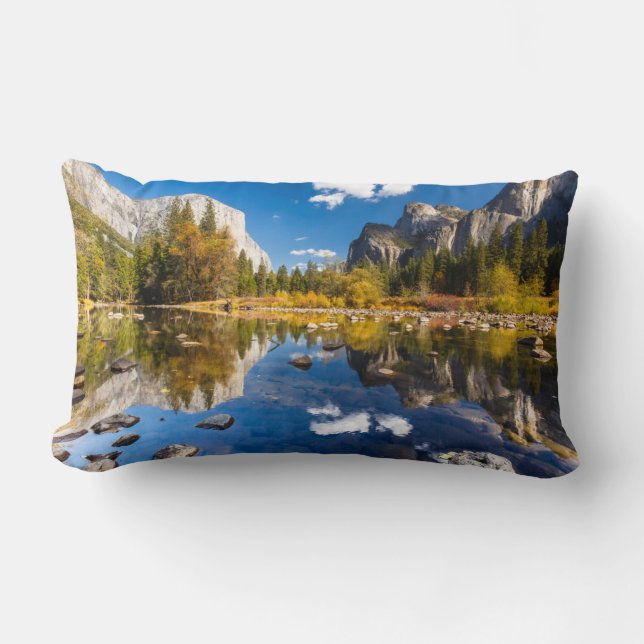 Yosemite Valley in Fall Lumbar Pillow (Front)
