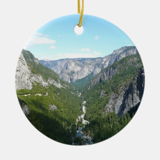 Yosemite Valley in Yosemite National Park Ceramic Ornament (Front)