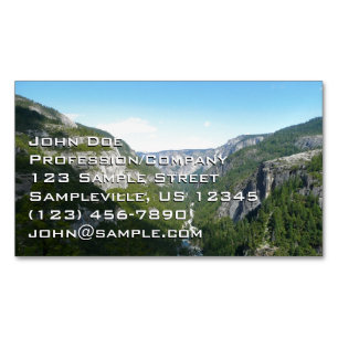 Yosemite Valley in Yosemite National Park Magnetic Business Card