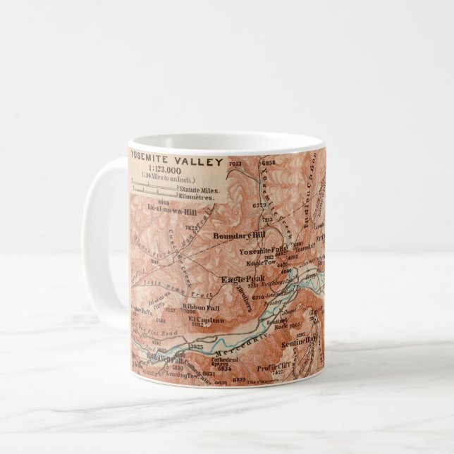  Yosemite Valley Map Mug (Front Left)