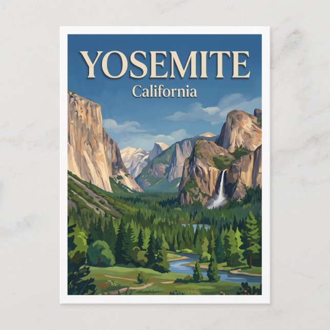 Yosemite Valley Postcard (Front)