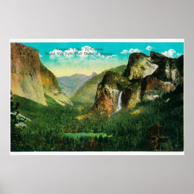 Yosemite Valley ViewYosemite, CA Poster (Front)
