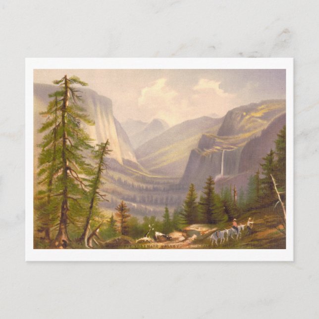 Yosemite Valley Vintage Prang Lithograph Postcard (Front)