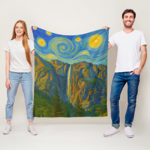 Yosemite Valley Yosemite National Park ala van Gog Fleece Blanket