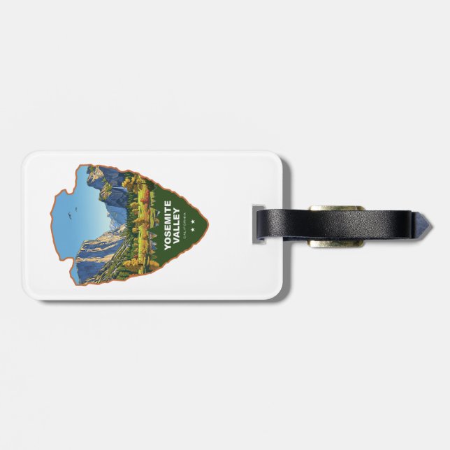 Yosemite Valley Yosemite National Park Arrowhead Luggage Tag (Back Horizontal)