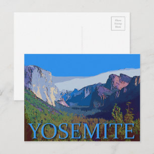 Yosemite View with Text Postcard