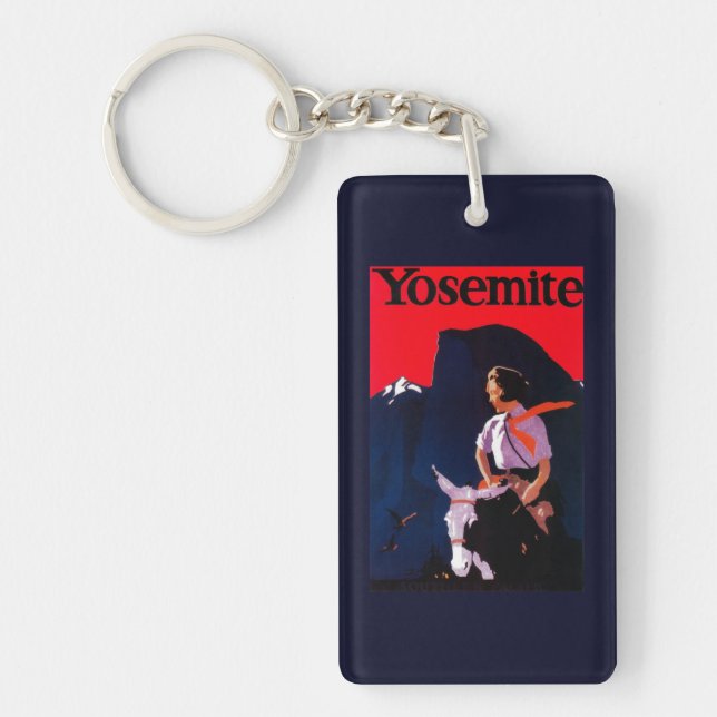 Yosemite Vintage PosterYosemite, CA Keychain (Front)