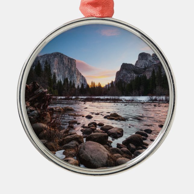 Yosemite's Gates of the Valley Metal Ornament (Front)