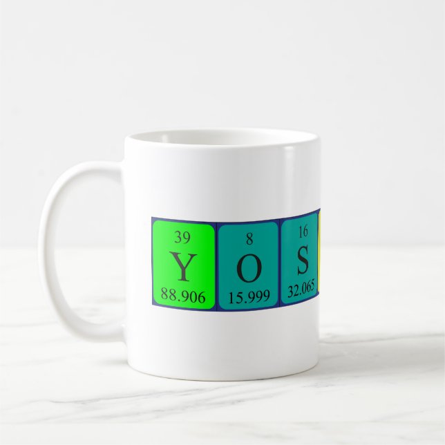 Yoshiko periodic table name mug (Left)