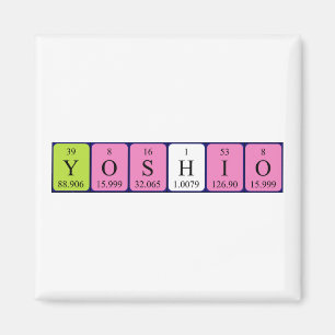 Yoshio nom de table périodique aimant