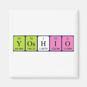 Yoshio nom de table périodique aimant